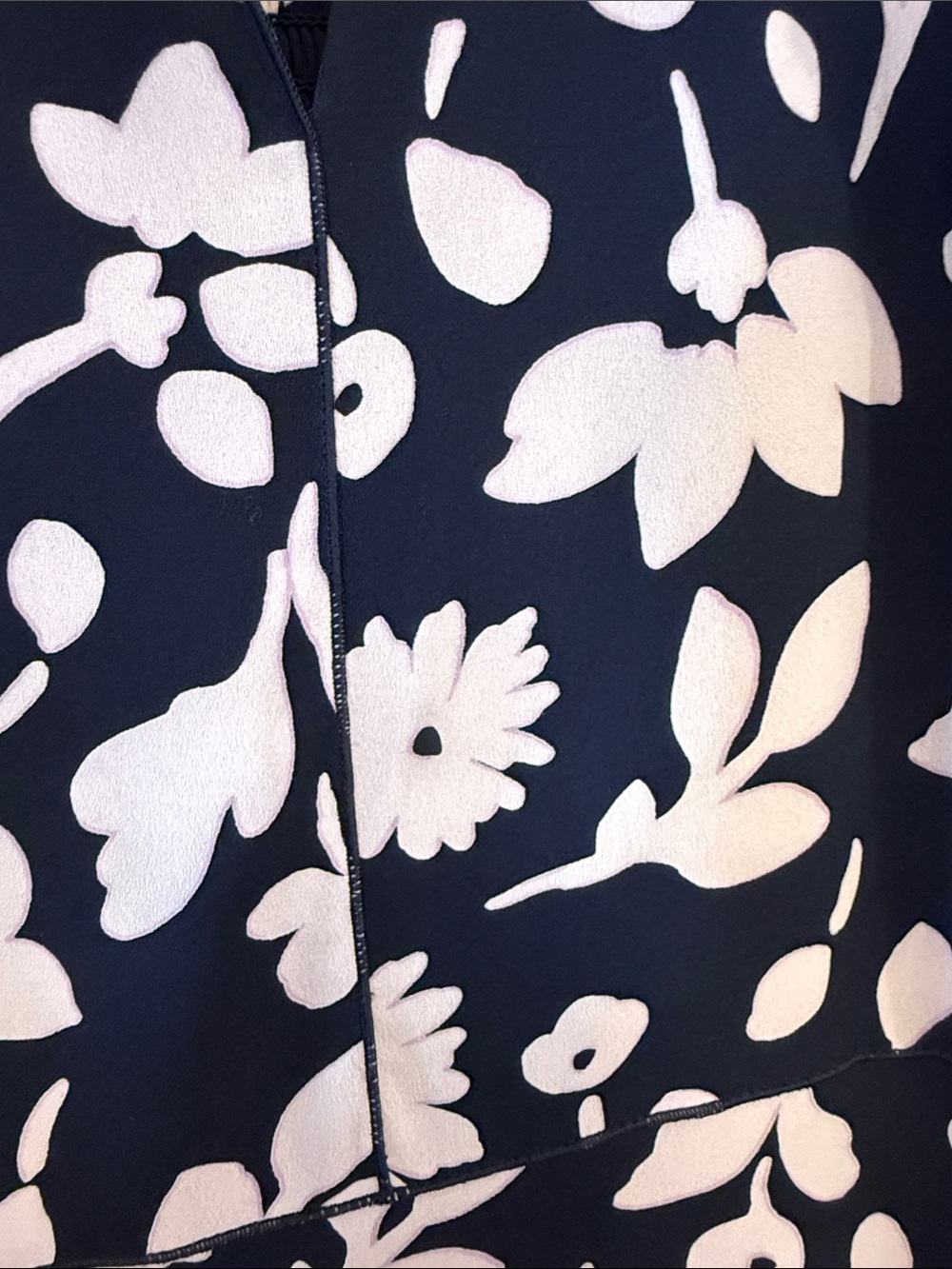 Kate Spade Floral Midi Dress Size 14 Navy Lavender Flutter Sleeve - Picture 9 of 10